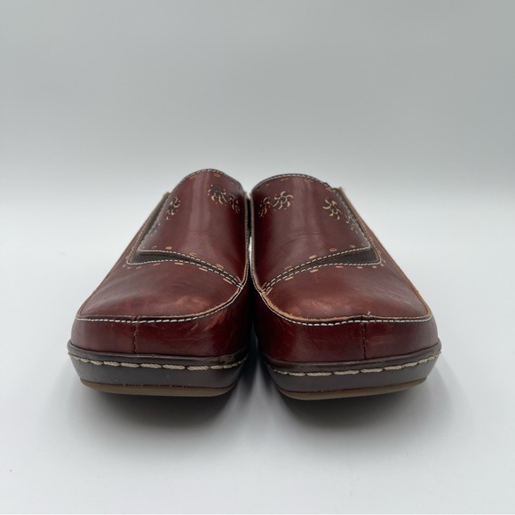 L'Artiste Spring Step Chino Shoes Women's 40/ 9 Brown Wedge Mule Clogs - Picture 5 of 14